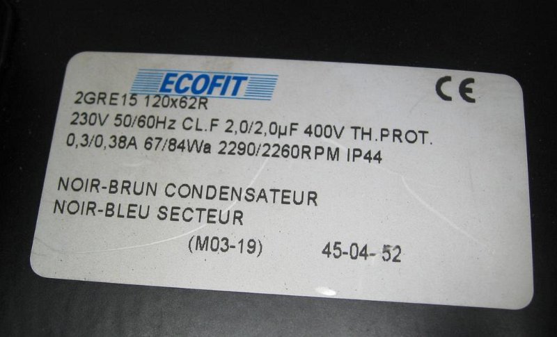 Maggio_10.jpg - The builder's plate for the fan motor.